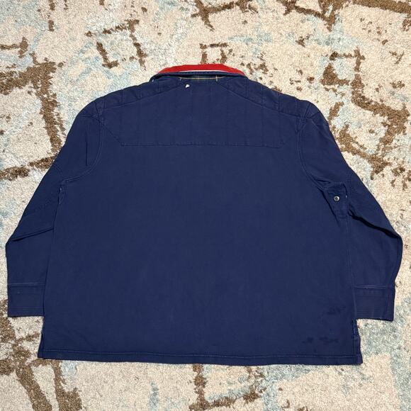 Vintage Polo Ralph Lauren Gold Crest Big Pony Rugby Shirt Size 2XL/3XL - Picture 4 of 9